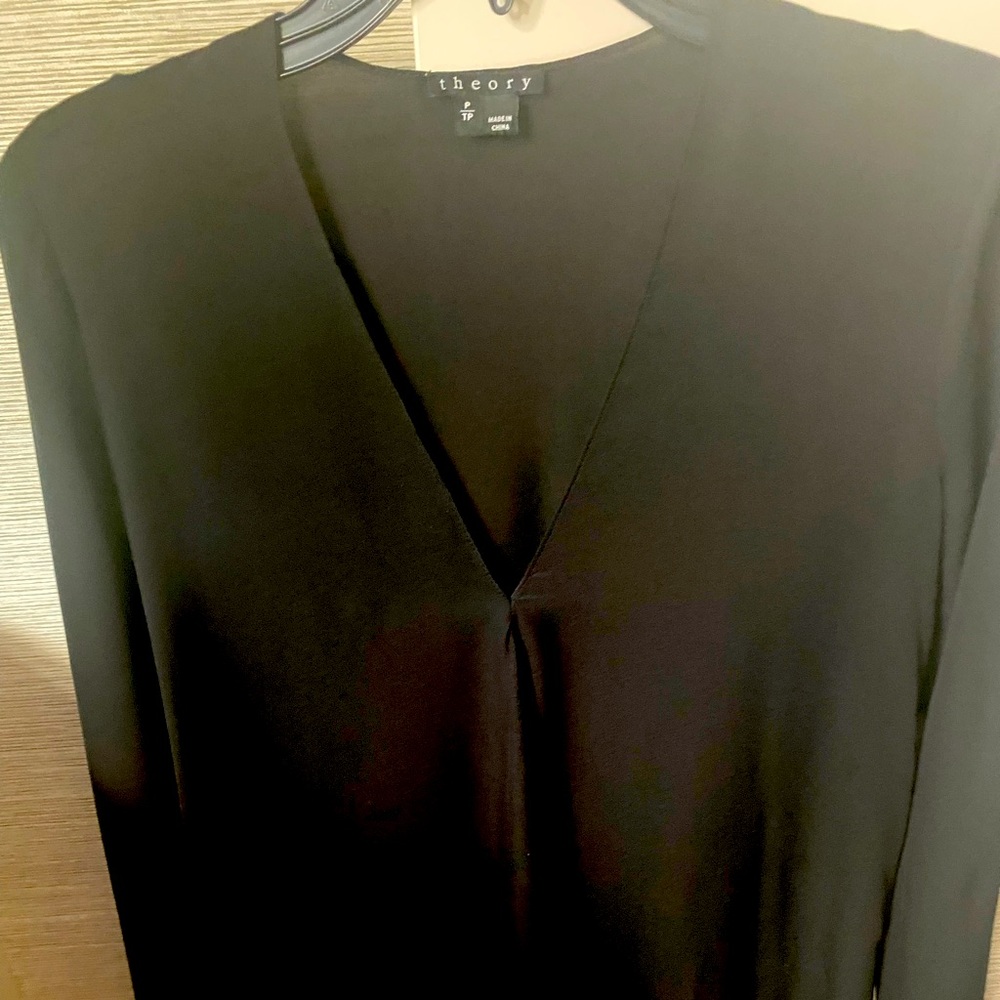 Theory Black Silk blouse